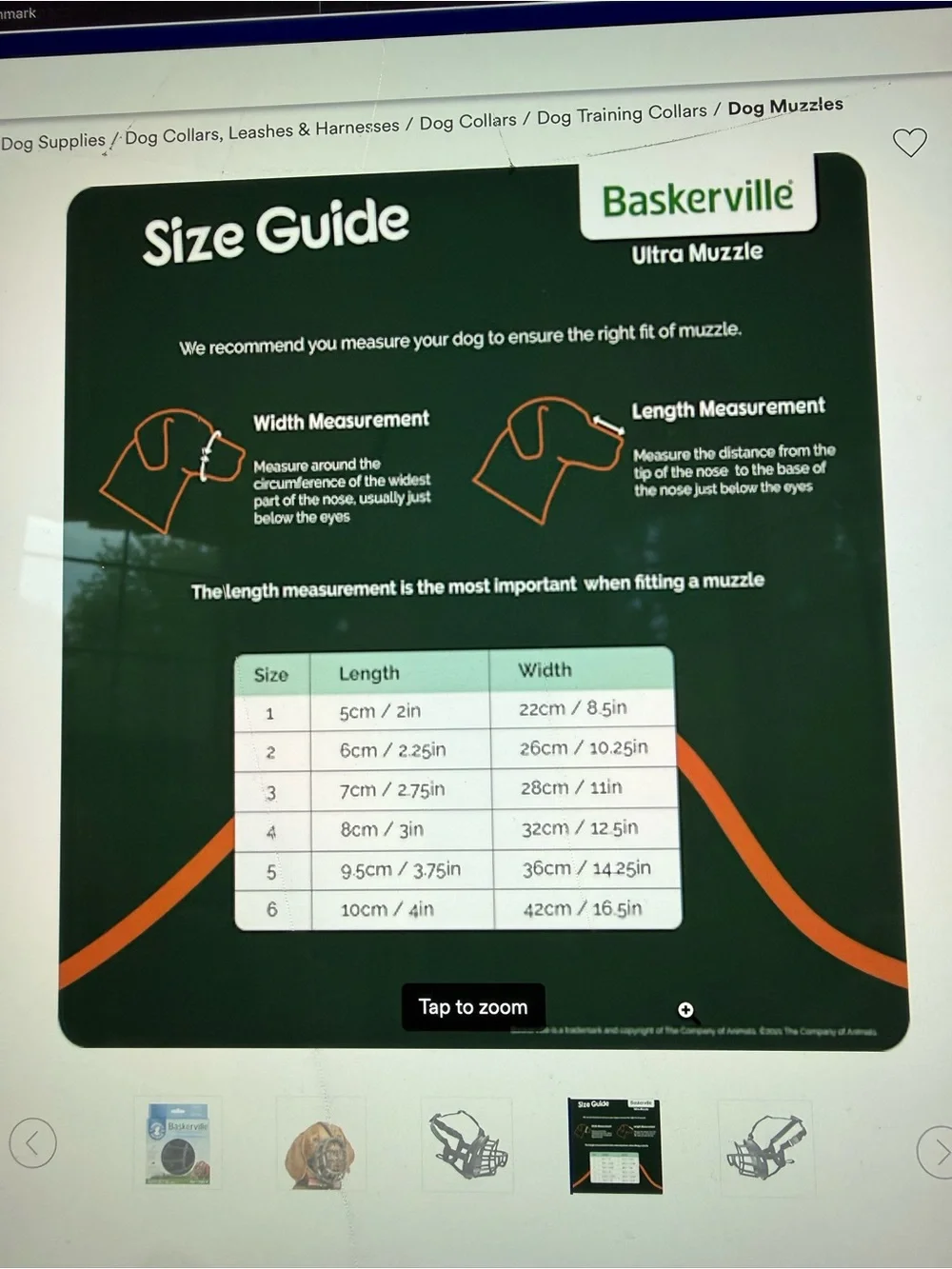 Baskerville ULTRA Basket Muzzle with Adjustable Straps - Size 1 - Brand New
